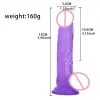 Realistic clear TPE dildo with vibrant colors for intimate play